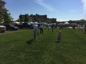 Enjoying our summer farmers market in amazing weather!