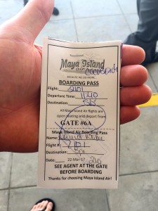 Our "boarding pass"- lol