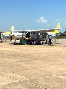 Our prop plane, saying prayers!